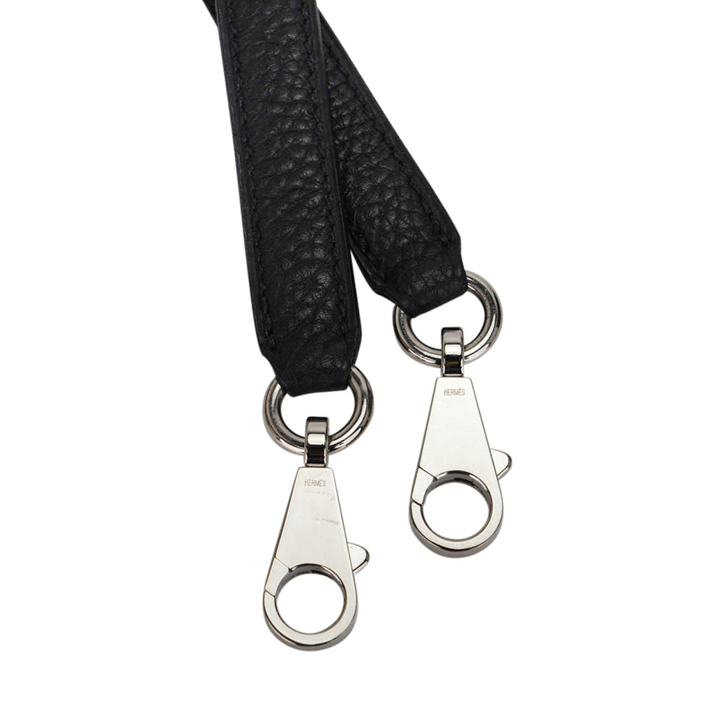 Kelly 32 Retourne Bag Black Togo Leather with Palladium Hardware