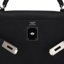 Load image into Gallery viewer, Kelly 32 Retourne Bag Black Togo Leather with Palladium Hardware