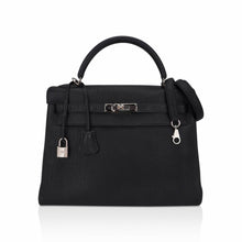 Load image into Gallery viewer, Kelly 32 Retourne Bag Black Togo Leather with Palladium Hardware