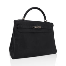 Load image into Gallery viewer, Kelly 32 Retourne Bag Black Togo Leather with Palladium Hardware