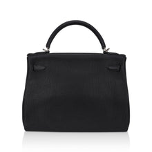 Load image into Gallery viewer, Kelly 32 Retourne Bag Black Togo Leather with Palladium Hardware