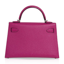 Load image into Gallery viewer, Mini Kelly 20 Bag Sellier Rose Pourpre Chevre Leather with Palladium Hardware
