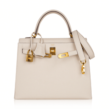 Load image into Gallery viewer, Kelly 25 Sellier Bag Craie Epsom Leather with Gold Hardware