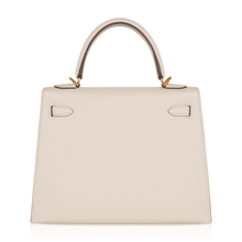 Load image into Gallery viewer, Kelly 25 Sellier Bag Craie Epsom Leather with Gold Hardware