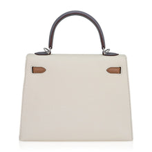 Load image into Gallery viewer, Kelly Sellier 25 Bag Nata Chai &amp; Gris Meyer Epsom Leather with Palladium Hardware