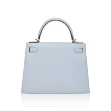 Load image into Gallery viewer, Kelly Sellier 28 Bag Blue Brume Epsom Leather with Palladium Hardware