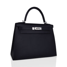 Load image into Gallery viewer, Kelly 28 Sellier Bag Black Epsom Leather with Palladium Hardware