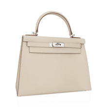 Load image into Gallery viewer, Kelly 28 Bag Sellier Craie Epsom Leather with Palladium Hardware