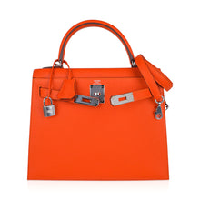 Load image into Gallery viewer, Kelly 28 Sellier Bag Feu Epsom Leather Palladium Hardware