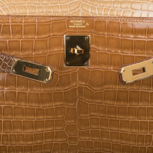 Load image into Gallery viewer, Limited Edition Tri-Color Kelly Sellier 32 Bag  Poussiere Poudre Ficelle Porosus Crocodile