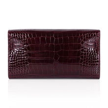Load image into Gallery viewer, Kelly Classique To Go Wallet Bordeaux Alligator Gold Hardware New w/Box