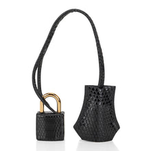 Load image into Gallery viewer, Kelly Touch 25 Retourne Bag Black Lizard Togo Leather Gold Hardware