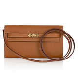 Kelly Classique To Go Wallet Gold Epsom Gold Hardware New w/Box