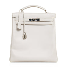 Load image into Gallery viewer, Kelly Ado 28 Bag White Evergrain Palladium Hardware