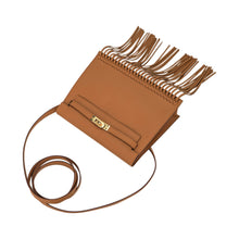 Load image into Gallery viewer, Kelly Danse Fringe Bag Sesame with Gold Hardware