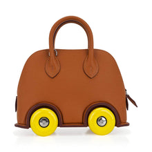 Load image into Gallery viewer, Limited Edition Mini Bolide 1923 Bag On Wheels Gold Togo Leather with Palladium Hardware