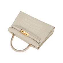 Load image into Gallery viewer, Limited Edition Mini Kelly 20 Sellier Beton Matte Alligator Bag with Gold Hardware