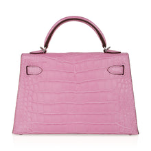 Load image into Gallery viewer, Kelly 20 Mini Sellier Bag 5P Pink Matte Alligator Palladium Limited Edition