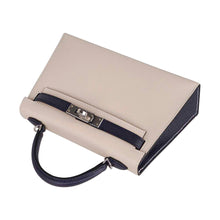Load image into Gallery viewer, Special Order HSS Mini Kelly 20 Bag Sellier Craie &amp; Blue Indigo Epsom Leather with Palladium Hardware