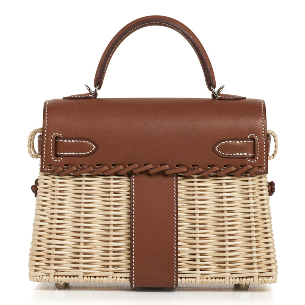 Mini Kelly 20 Bag Picnic Barenia & Osier
