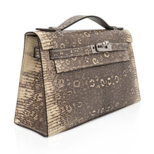 Load image into Gallery viewer, Kelly Pochette Bag Ombre Lizard Clutch Palladium Hardware Very Rare