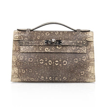Load image into Gallery viewer, Kelly Pochette Bag Ombre Lizard Clutch Palladium Hardware Very Rare
