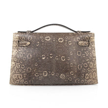 Load image into Gallery viewer, Kelly Pochette Bag Ombre Lizard Clutch Palladium Hardware Very Rare
