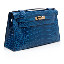 Load image into Gallery viewer, Kelly Pochette Mykonos Alligator Gold Hardware