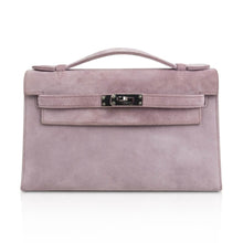 Load image into Gallery viewer, Kelly Pochette Lilac Doblis Suede Palladium