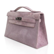 Load image into Gallery viewer, Kelly Pochette Lilac Doblis Suede Palladium