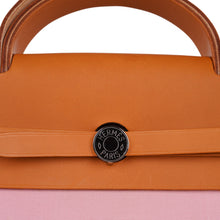 Load image into Gallery viewer, Herbag Zip 39 GM Bag Rose Sakura Canvas Vache Hunter Leather with Palladium Hardware