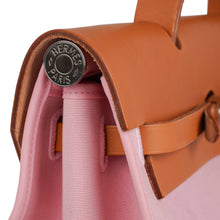 Load image into Gallery viewer, Herbag Zip 39 GM Bag Rose Sakura Canvas Vache Hunter Leather with Palladium Hardware