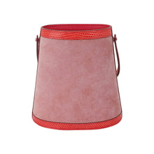 Load image into Gallery viewer, Limited Edition Stromboli Bag Rose Indien Doblis Rose Azalee Lizard with Sterling Silver Lid