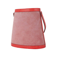 Load image into Gallery viewer, Limited Edition Stromboli Bag Rose Indien Doblis Rose Azalee Lizard with Sterling Silver Lid