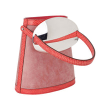 Load image into Gallery viewer, Limited Edition Stromboli Bag Rose Indien Doblis Rose Azalee Lizard with Sterling Silver Lid