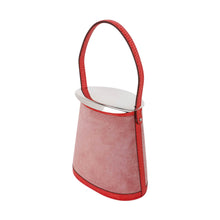 Load image into Gallery viewer, Limited Edition Stromboli Bag Rose Indien Doblis Rose Azalee Lizard with Sterling Silver Lid