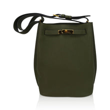 Load image into Gallery viewer, So Kelly 22 Vert Veronese Tote Shoulder Bag Gold Hardware Togo Leather