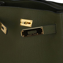 Load image into Gallery viewer, So Kelly 22 Vert Veronese Tote Shoulder Bag Gold Hardware Togo Leather