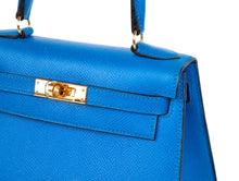 Load image into Gallery viewer, Vintage Kelly 20 Sellier Mini Blue de France Courchevel Gold Hardware