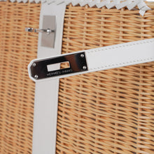 Load image into Gallery viewer, Kelly 35 Picnic Bag White Swift Leather / Osier (Wicker) Limited Edition