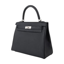 Load image into Gallery viewer, Kelly 25 Bag Black Togo Palladium Hardware (Retourne)