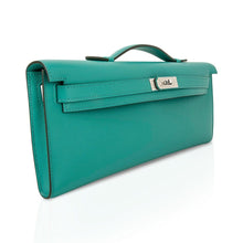 Load image into Gallery viewer, Kelly Cut Vert Verone Clutch Bag Swift Palladium
