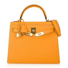 Load image into Gallery viewer, Kelly Sellier 28 Bag Jaune D’Or Epsom Leather Gold Hardware