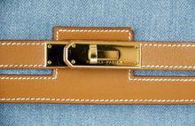 Load image into Gallery viewer, Kelly 35 Bag Vintage Denim and Barenia Sellier Gold Hardware Superb