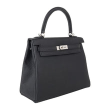 Load image into Gallery viewer, Kelly 25 Bag Black Togo Palladium Hardware (Retourne)