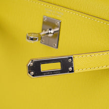 Load image into Gallery viewer, Kelly 20 Mini Sellier Bag Lime Chevre Leather Palladium New w/Box