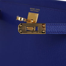 Load image into Gallery viewer, Kelly 20 Mini Sellier Bag Blue de Royal Chevre Leather Gold Hardware