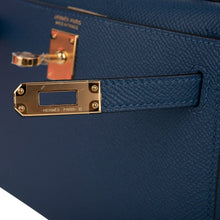 Load image into Gallery viewer, Kelly 20 Mini Sellier Bag Deep Blue Epsom Leather Gold Hardware