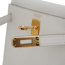 Load image into Gallery viewer, Mini Kelly 20 Bag Sellier Mushroom Chevre with Gold Hardware