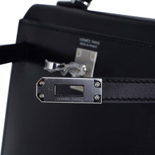 Load image into Gallery viewer, Kelly 20 Sellier Black Box Leather Mini Bag Palladium Hardware